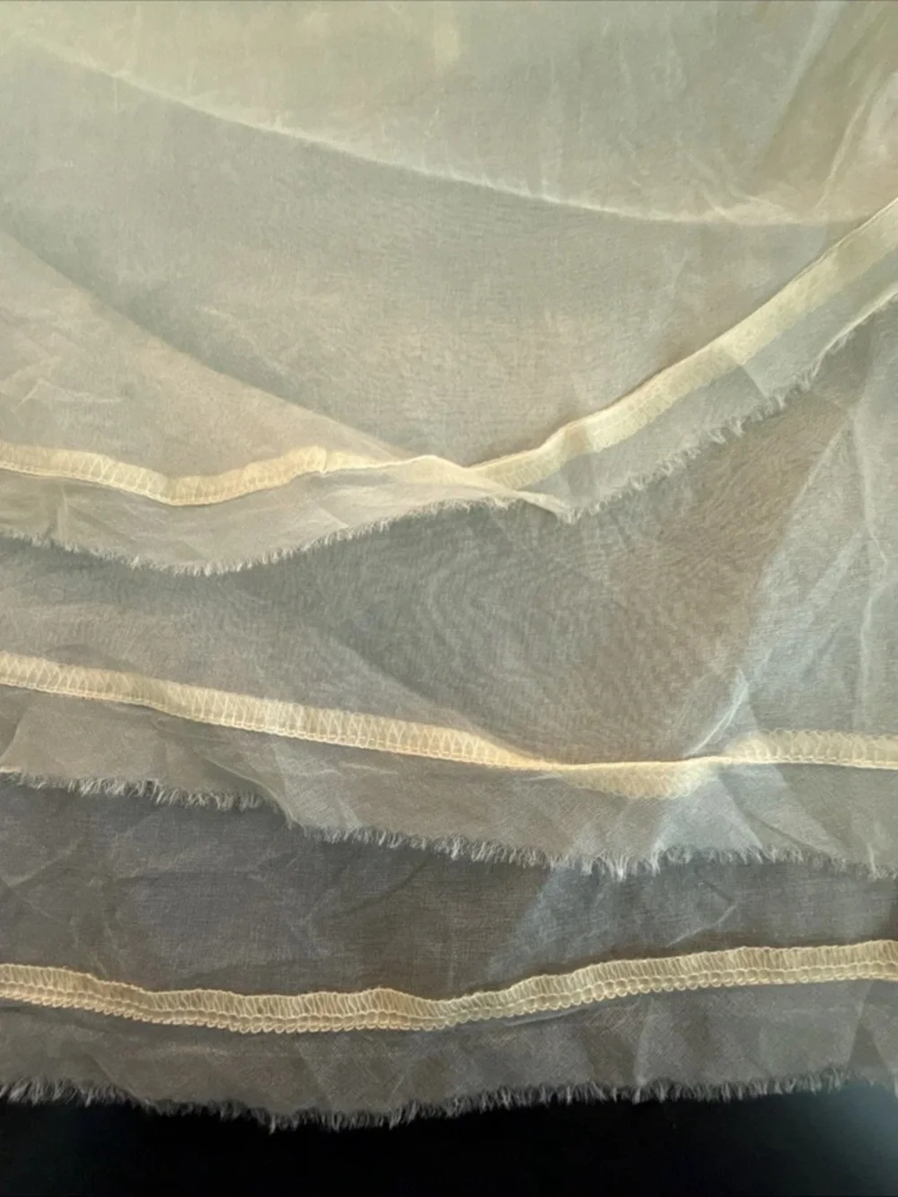 PLA Sheer Cream Layered Blouse